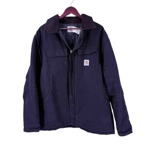 Vintage Carhartt Detroit Work Jacket Union Made Corduroy Collar USA Size 50